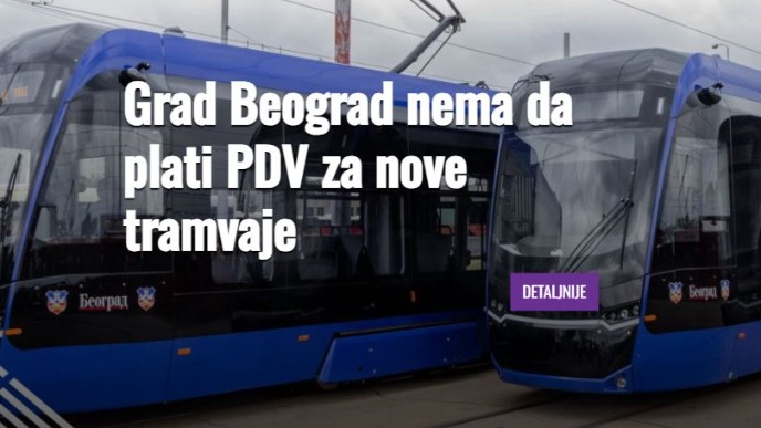 Grad nema novac za PDV